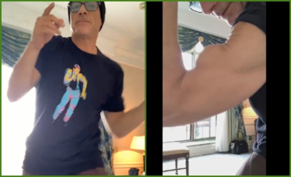 Jean-Claude Van Damme a luat-o razna pe muzica unui român! Și-a arătat mușchii și a început să se „rupă” în figuri